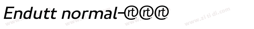 Endutt normal字体转换